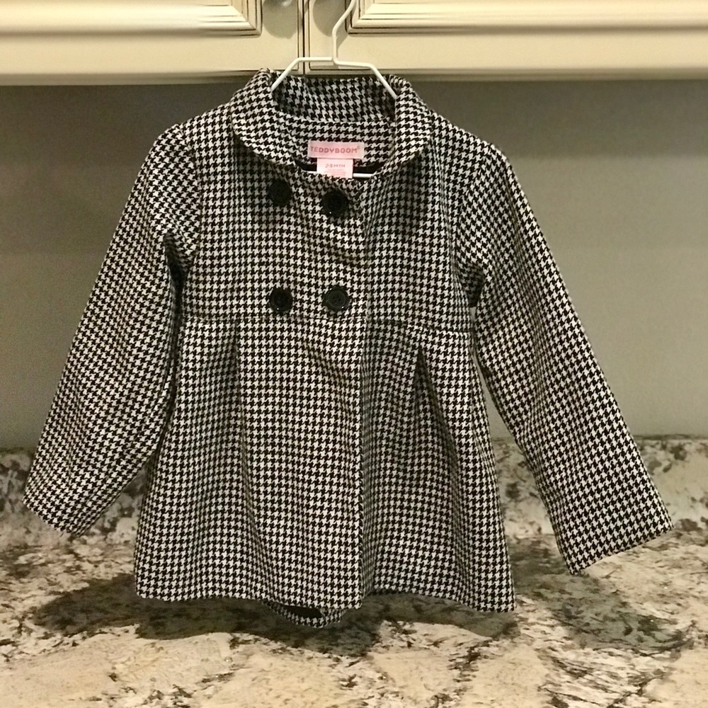 Toddler girls (24 month) houndstooth coat